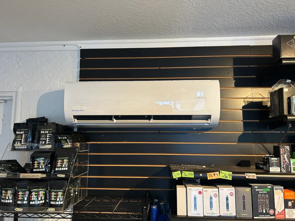 Mini-split installed in Smoke shop